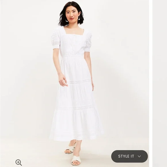loft square neck dress sandyalamode on LTK Hits at mid LOFT | Dresses | Loft